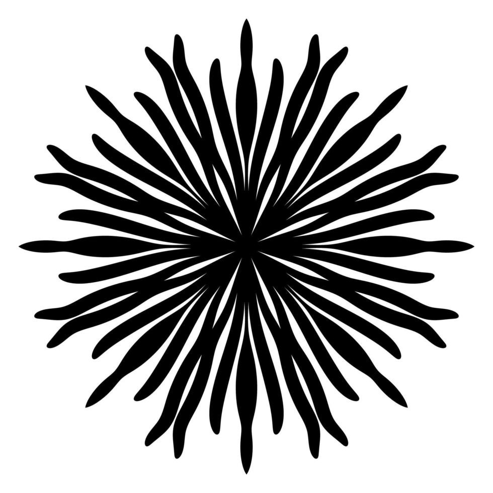 Cute Mandala. Ornamental round doodle flower isolated on white background. Geometric decorative ornament in ethnic oriental style. vector