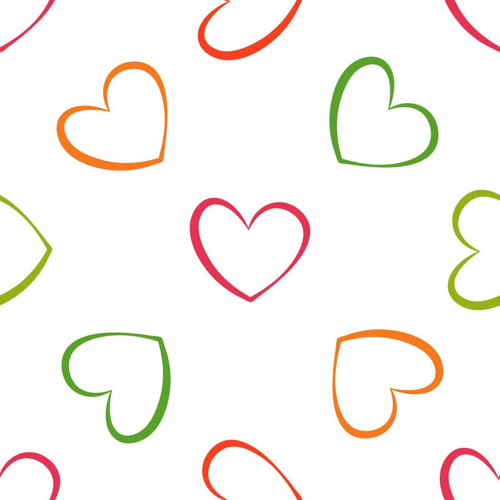 Heart seamless pattern. Valentines day background. vector