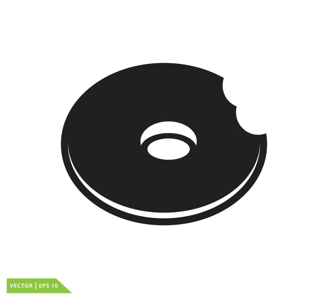 plantilla de diseño de logotipo de vector de icono de donuts