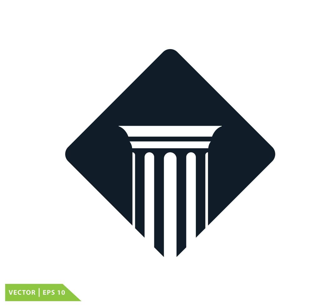 Pillar logo design template trendy vector
