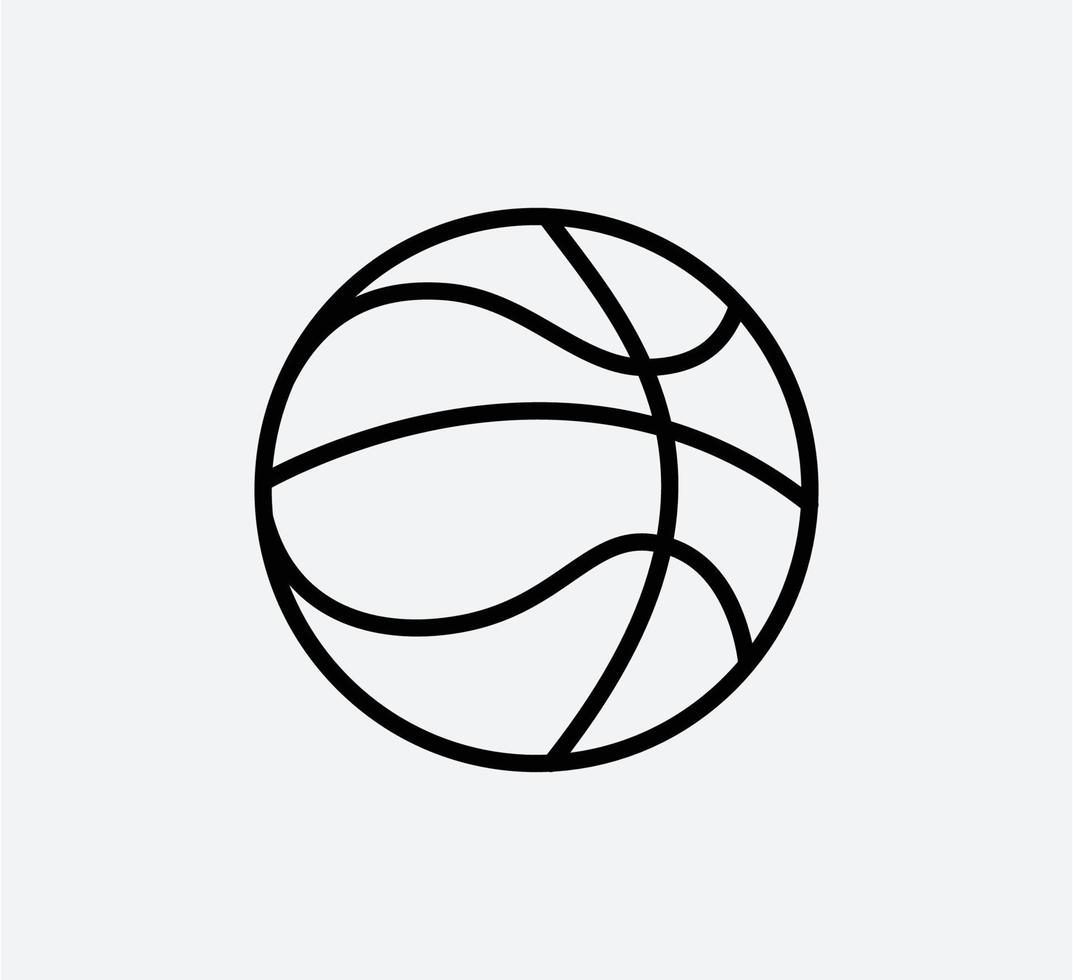 Basket ball icon vector logo design template