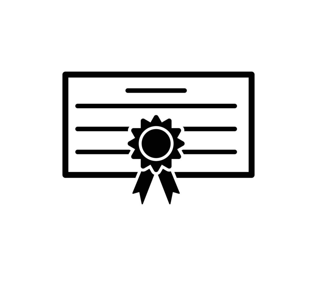 Certificate icon vector logo design template