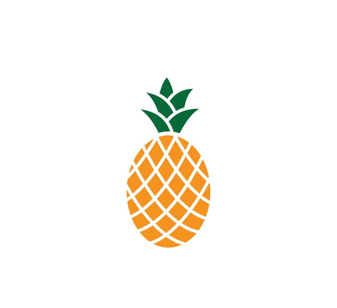 plantilla de diseño de logotipo de vector de icono de piña