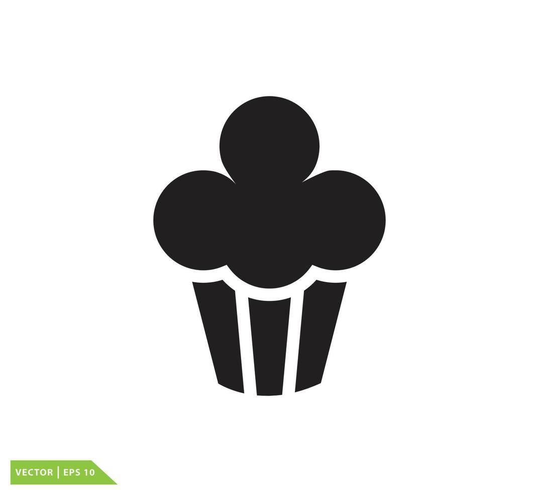 Cup cake icon vector logo design template