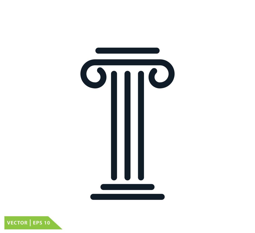 Pillar logo design template trendy vector