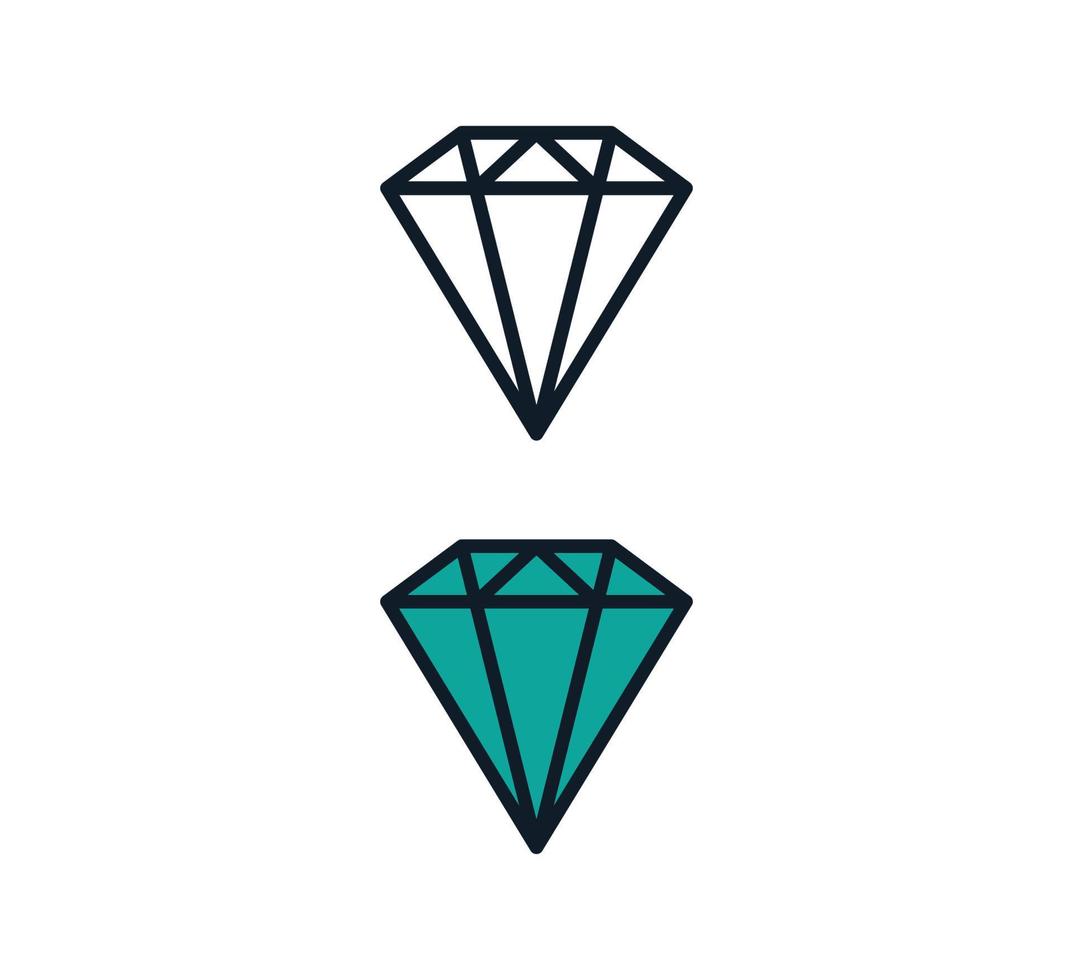 Diamond icon vector logo design template