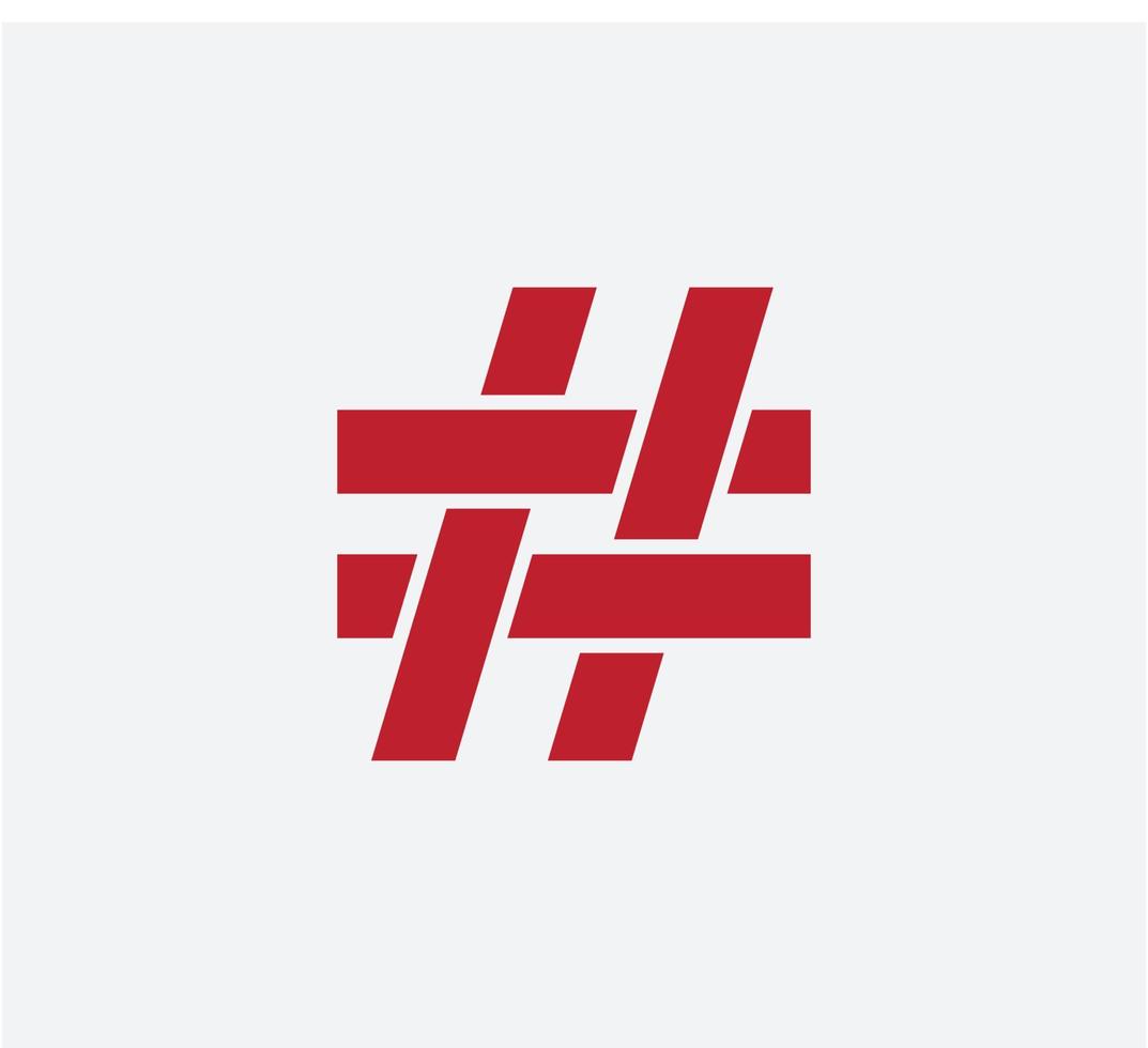 Hash tag icon vector logo design template