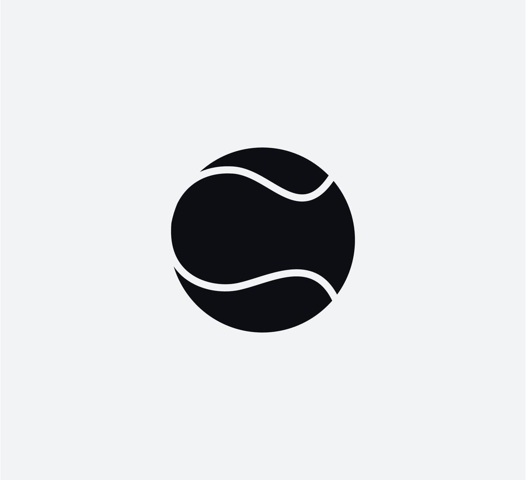 Tennis ball icon vector logo design flat style