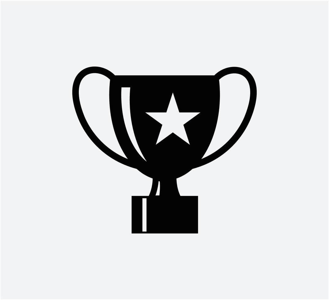 plantilla de diseño de logotipo de vector de icono de trofeo