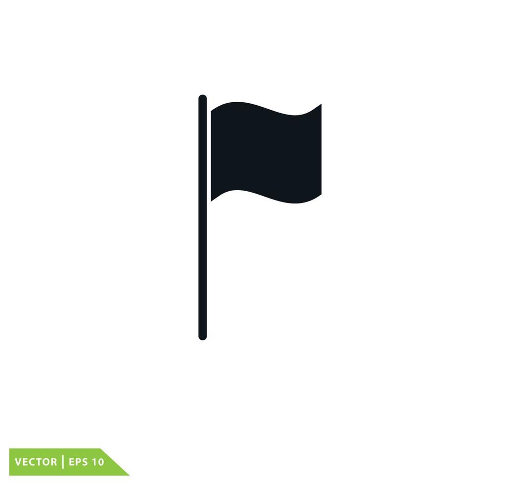 Flag race icon vector logo design illustration