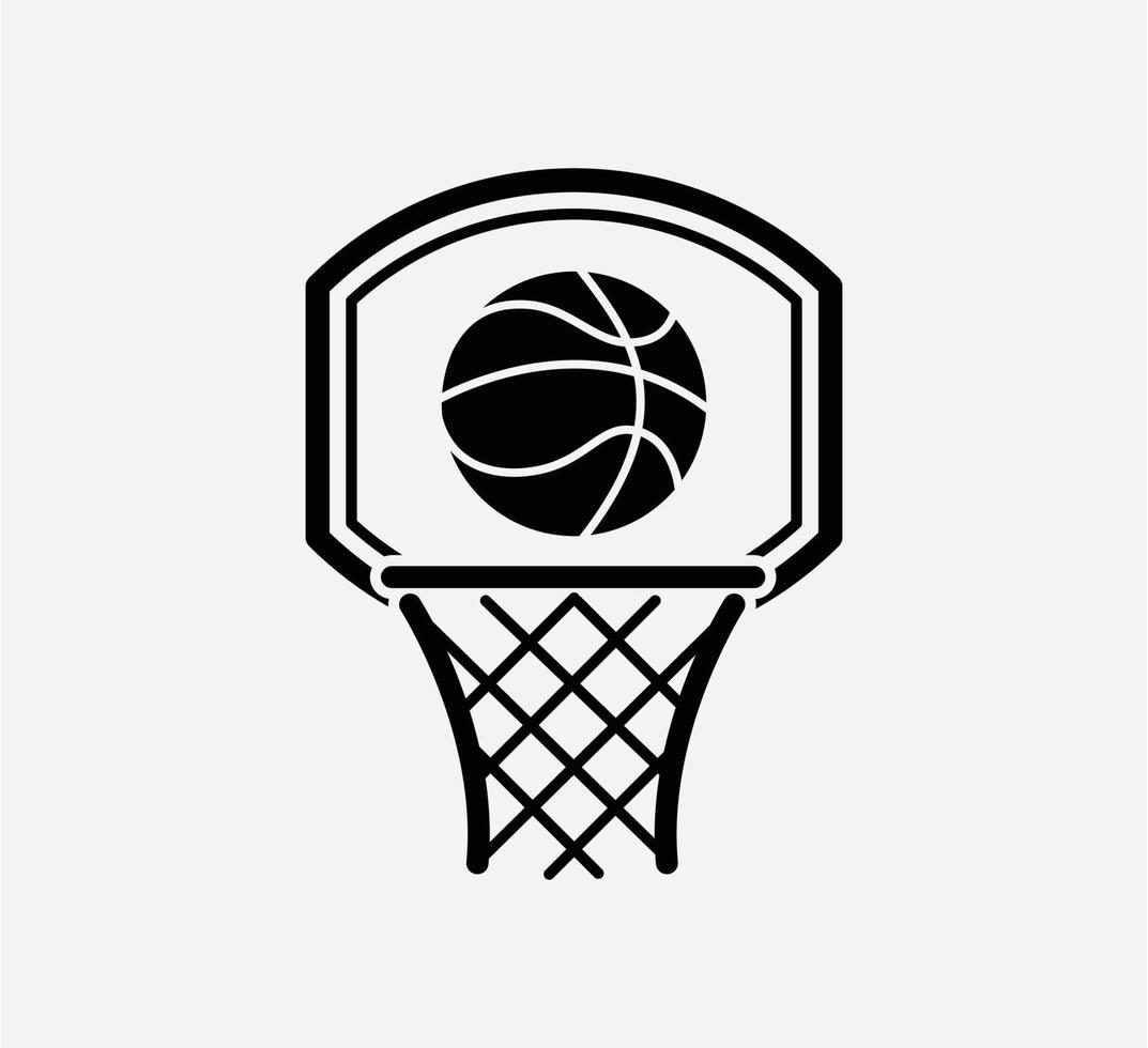 Basket ball icon vector logo design template