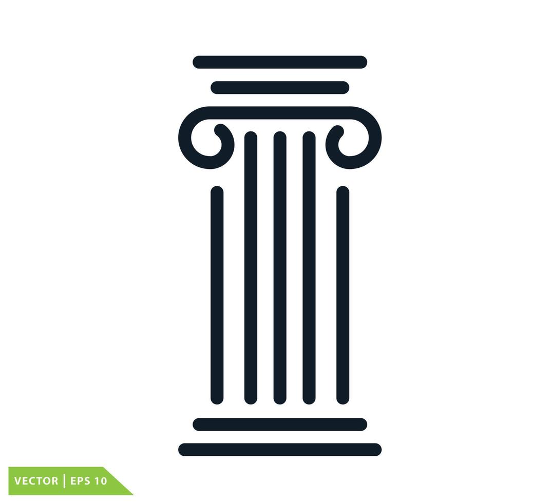 Pillar logo design template trendy vector