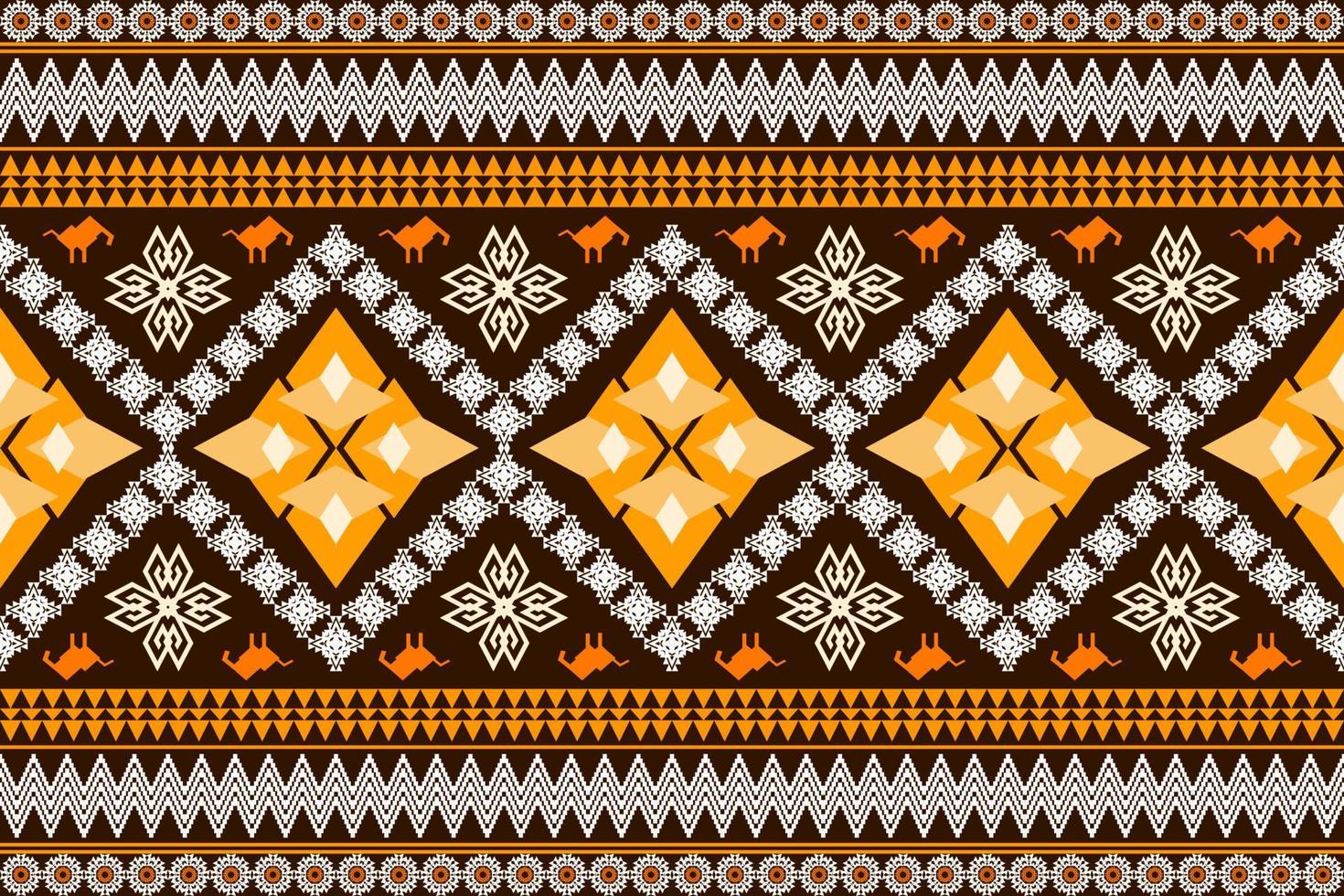 Geometric ethnic oriental traditional art pattern.Figure tribal embroidery style.Design for background,wallpaper,clothing,wrapping,fabric,element,,vector illustration. vector