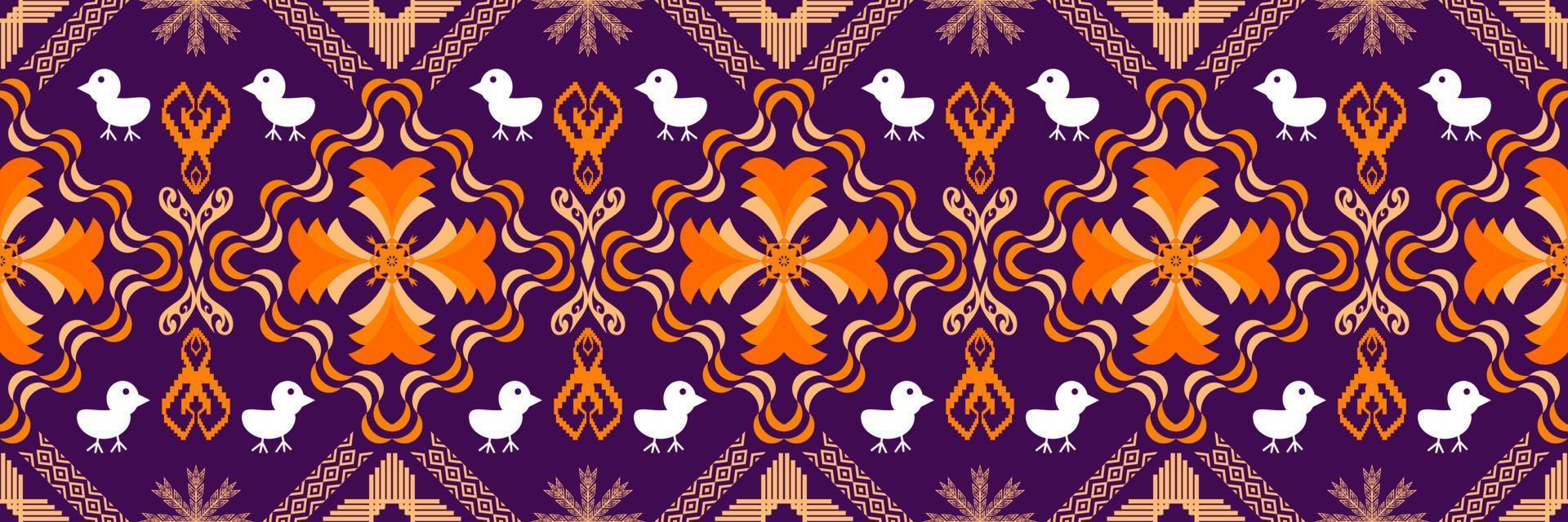 Geometric ethnic oriental traditional art pattern.Figure tribal embroidery style.Design for background,wallpaper,clothing,wrapping,fabric,element,,vector illustration. vector