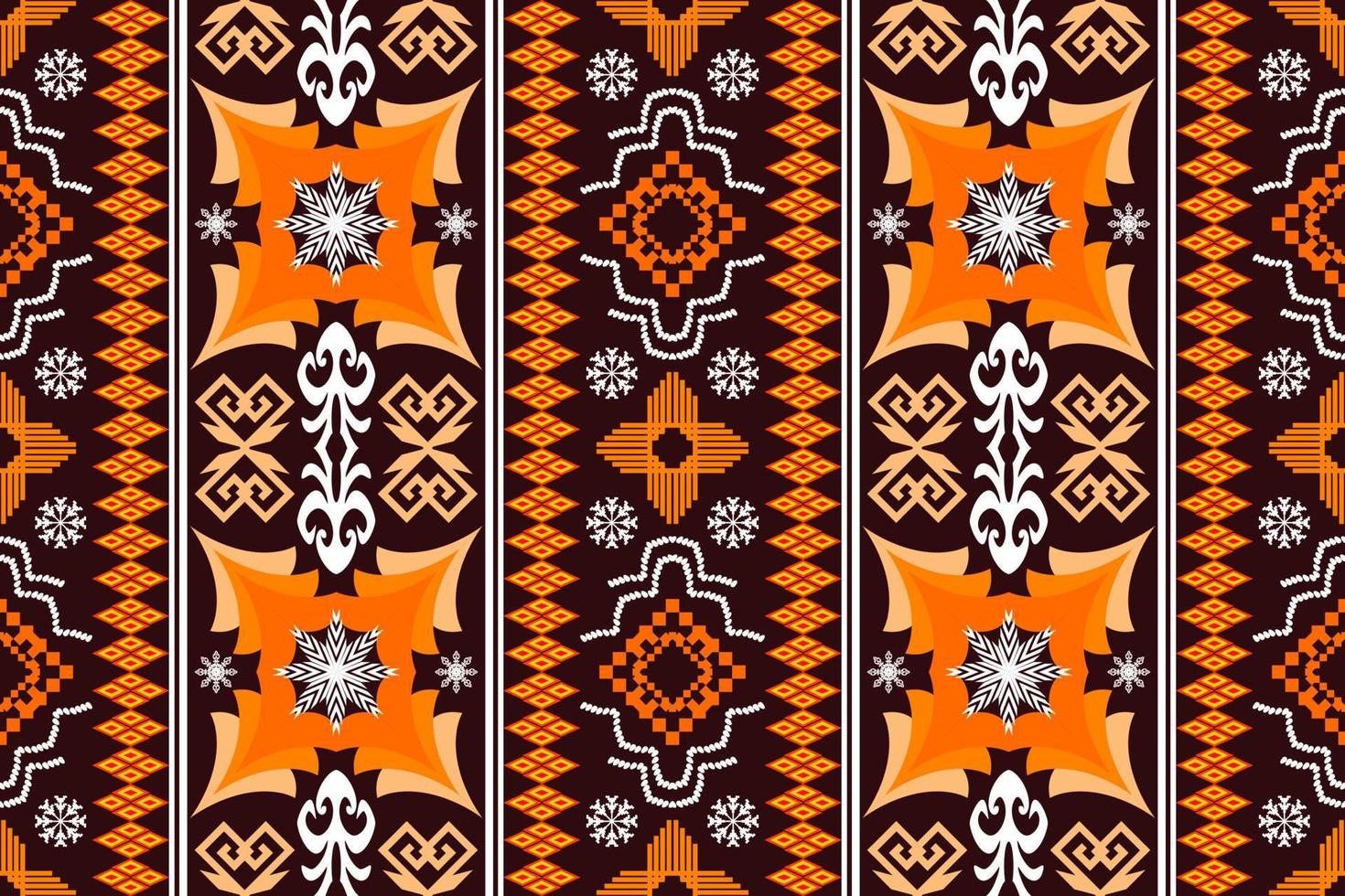 Geometric ethnic oriental traditional art pattern.Figure tribal embroidery style.Design for background,wallpaper,clothing,wrapping,fabric,element,,vector illustration. vector