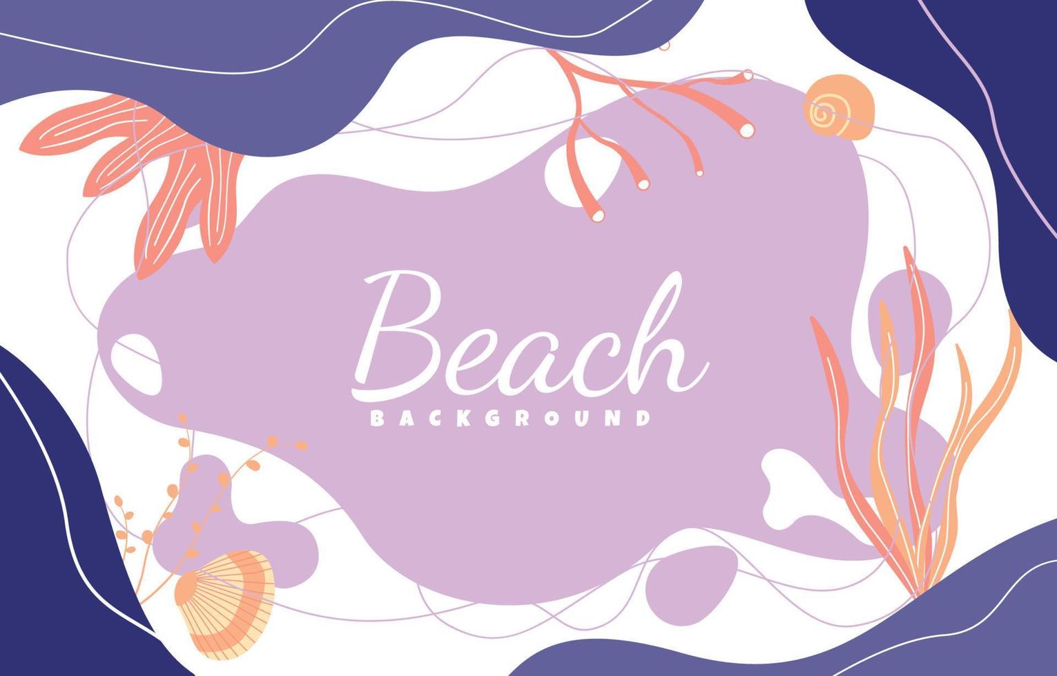 Ocean Underwater Life Sea Beach Text Space Background vector