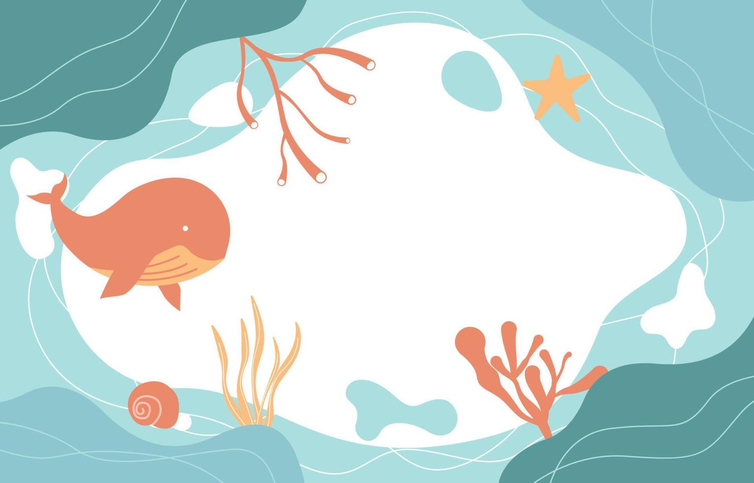 Ocean Underwater Animal Life Sea Beach Liquid Background vector