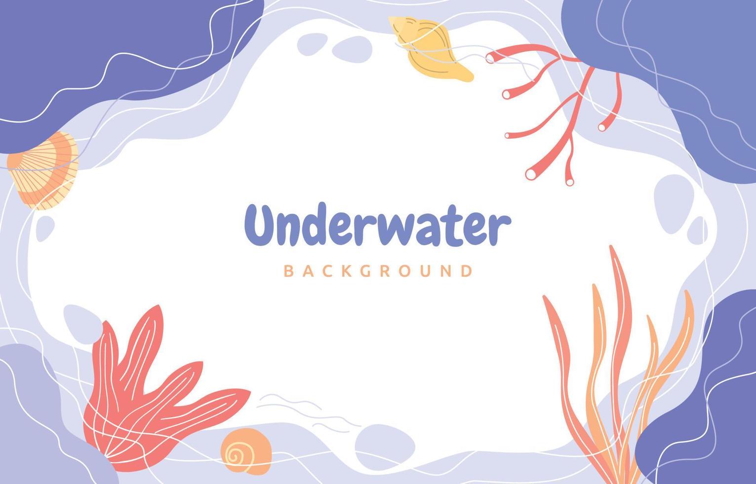 Underwater Life Sea Ocean Beach Abstract Wave Background vector