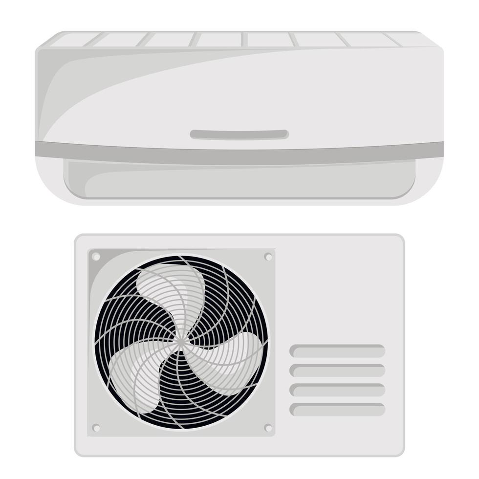 Simple air conditioner and outdoor unit vector