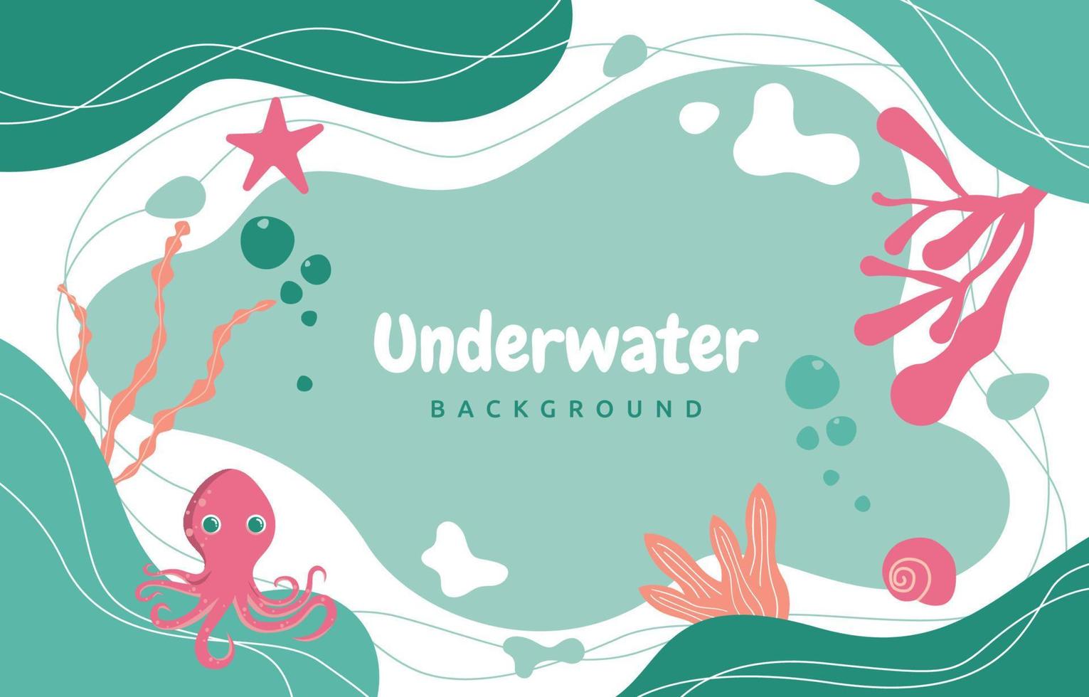 Underwater Life Sea Ocean Beach Abstract Wave Background vector