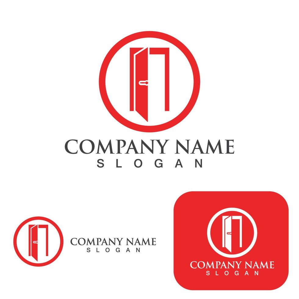 Door logo and symbol vector