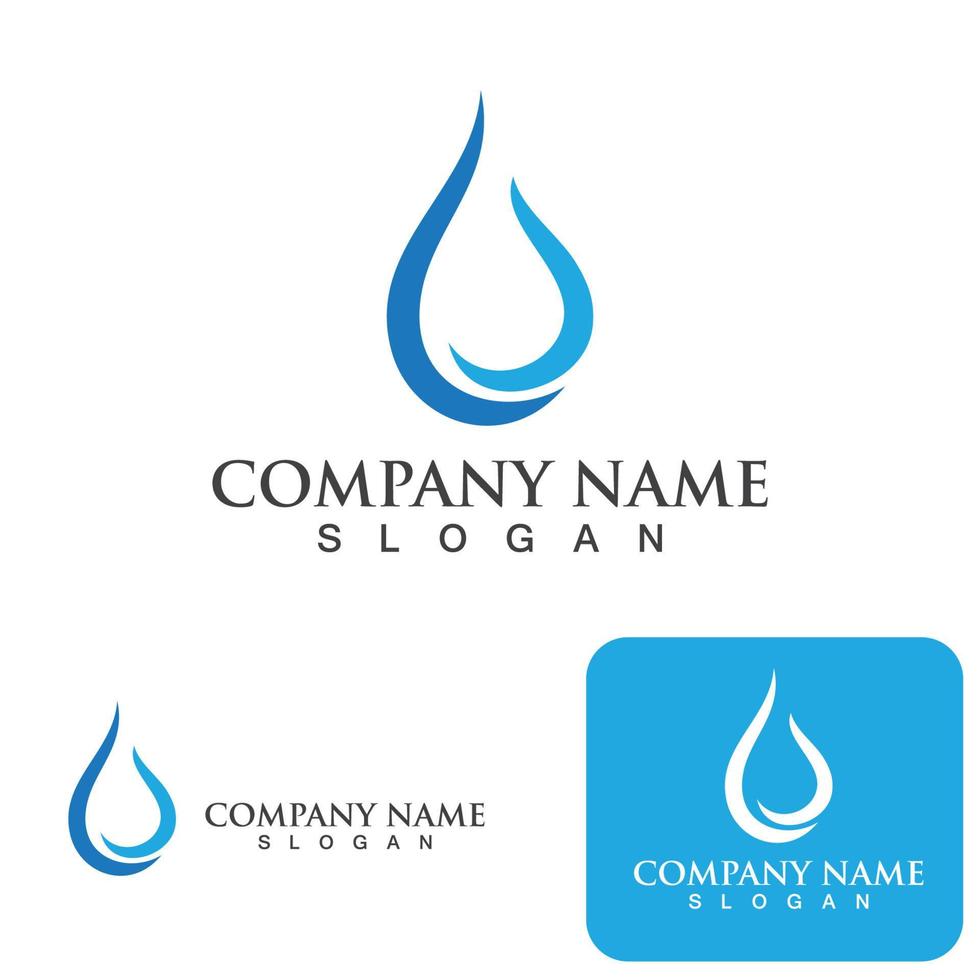 Water drop Logo Template vector