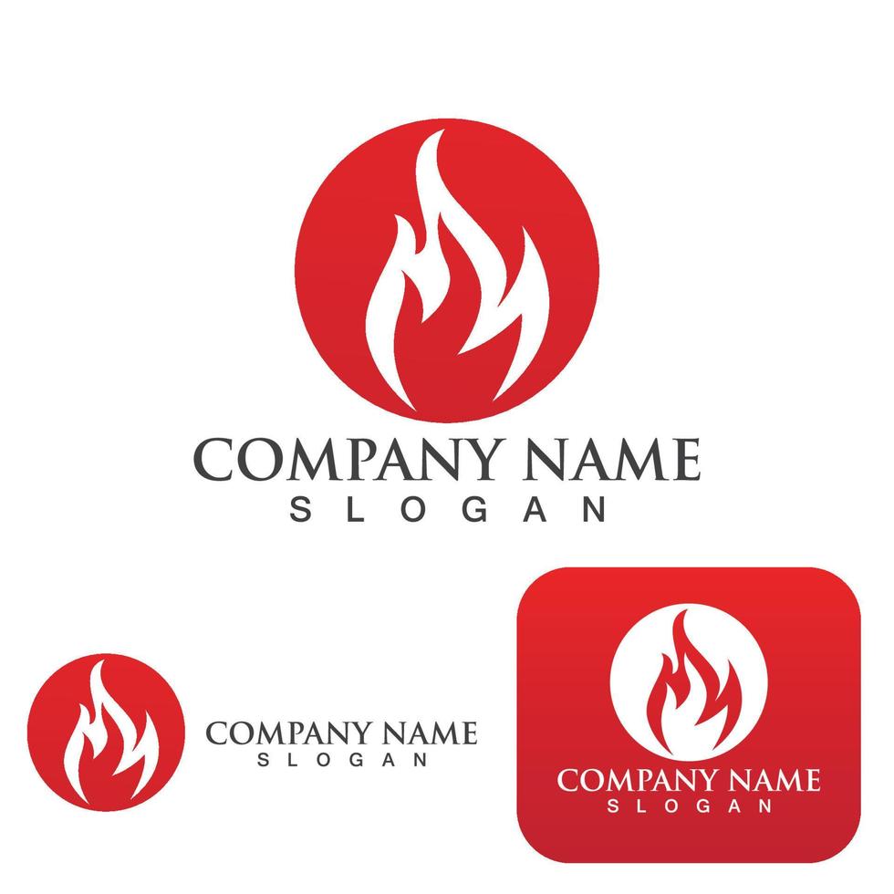 Fire Logo Template  Flame Symbol  Icon Vector