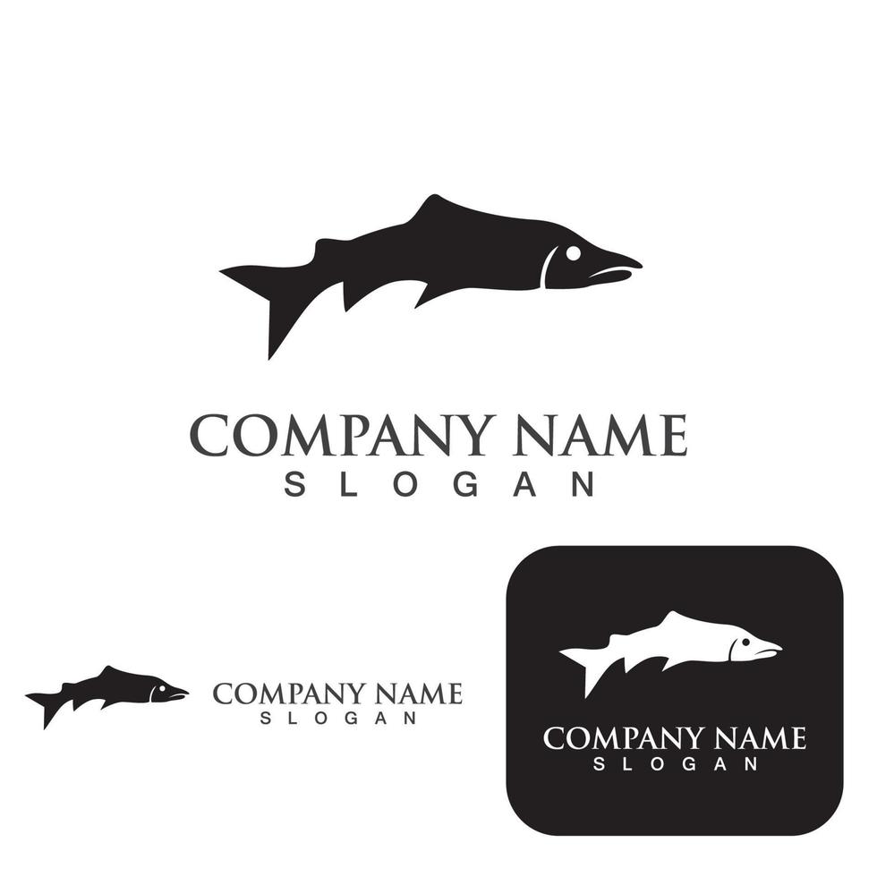 Fish logo template vector