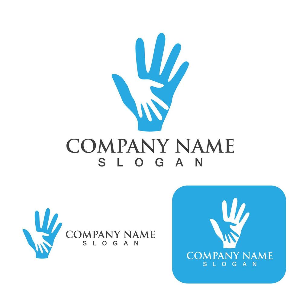 Hand care logo and symbol vector template eps10