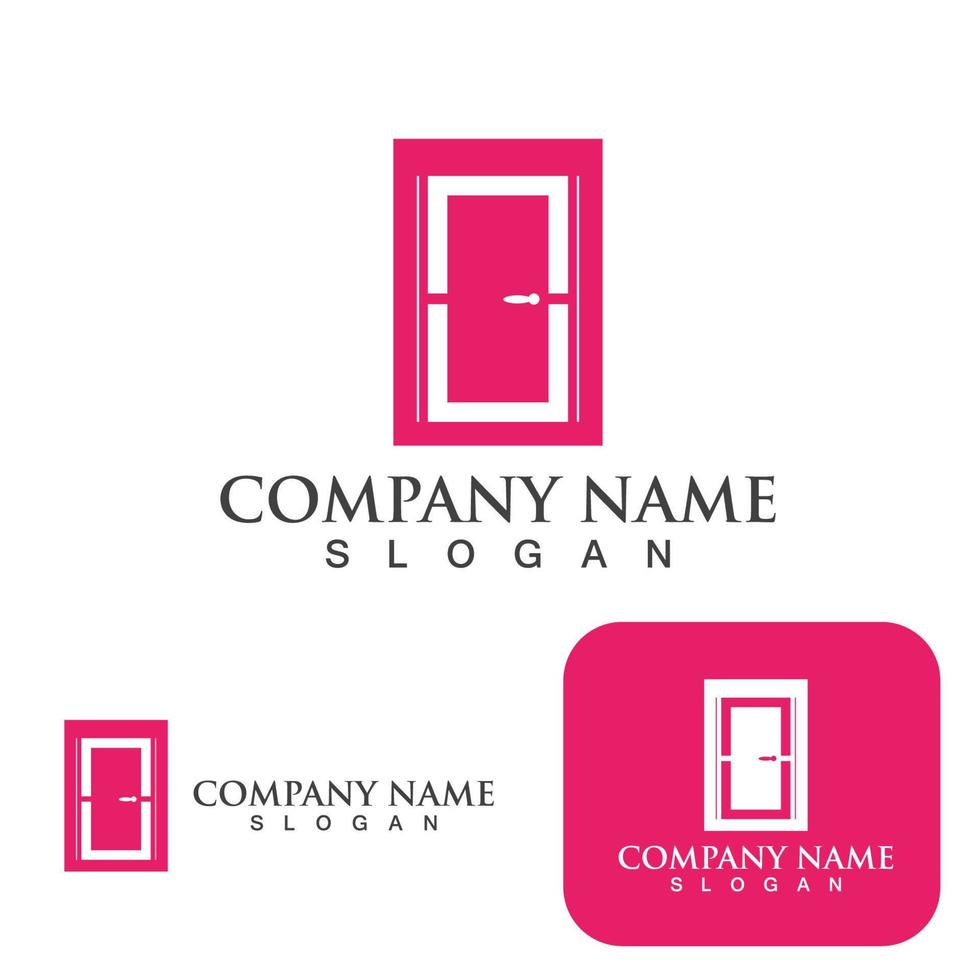 Door logo and symbol vector