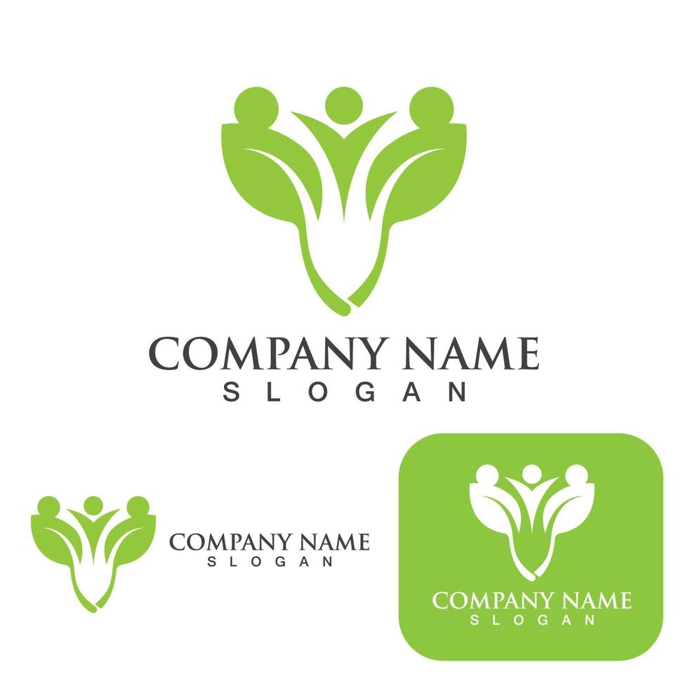 Family care logo and symbol vector