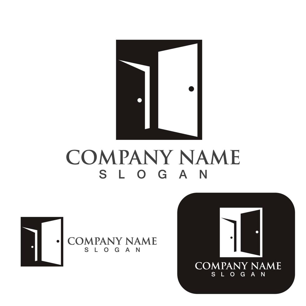 Door logo and symbol vector