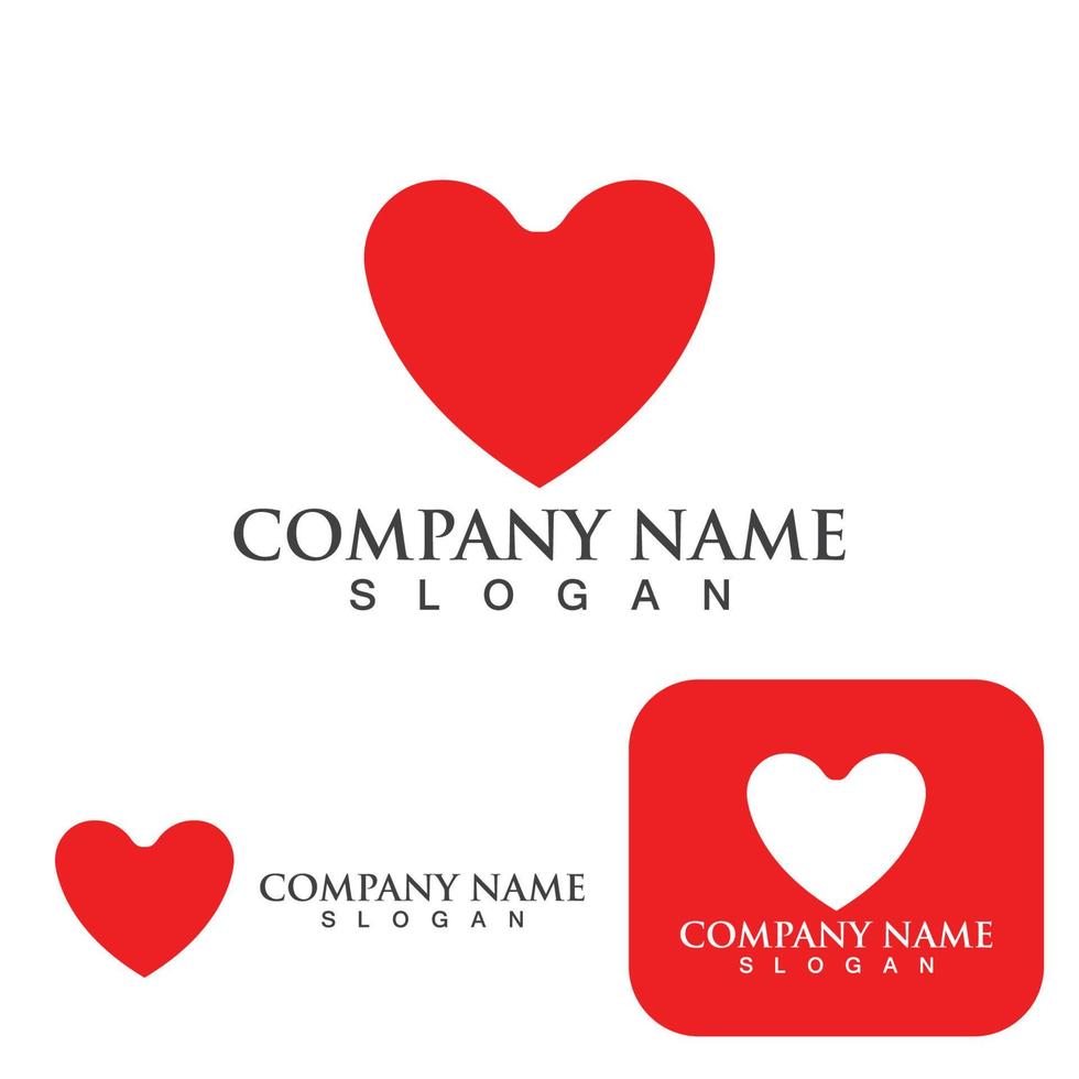 Love logo Vector icon illustration design Template