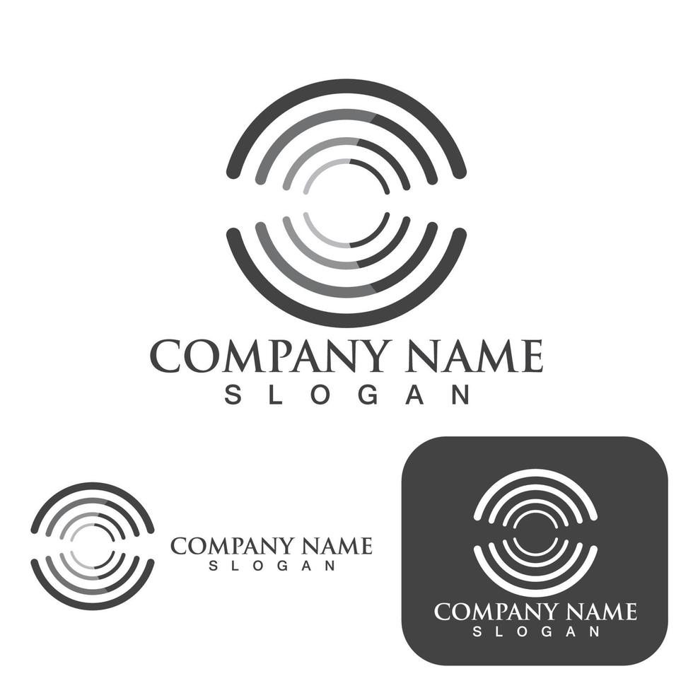 C Circle ring logo Template vector icon