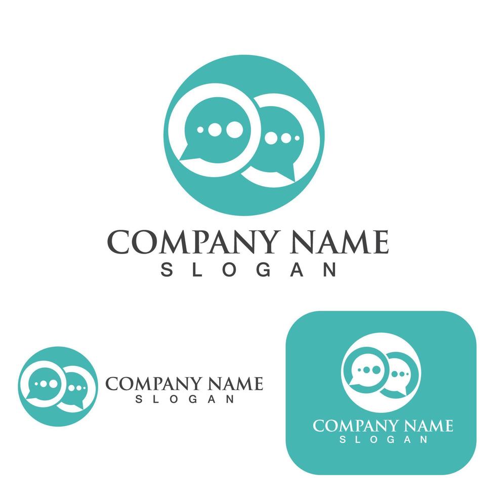 Bubble Chat Social Template and Symbol vector