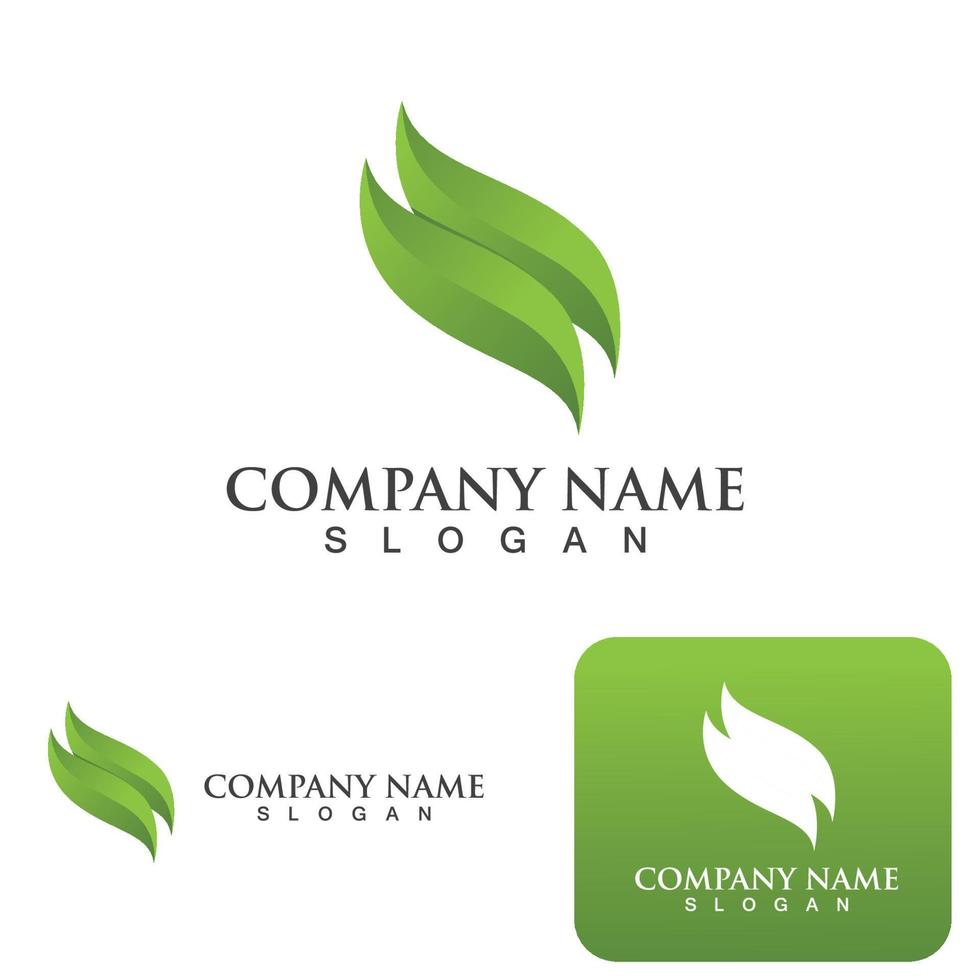 Leaf ecology Green Logo nature element vector