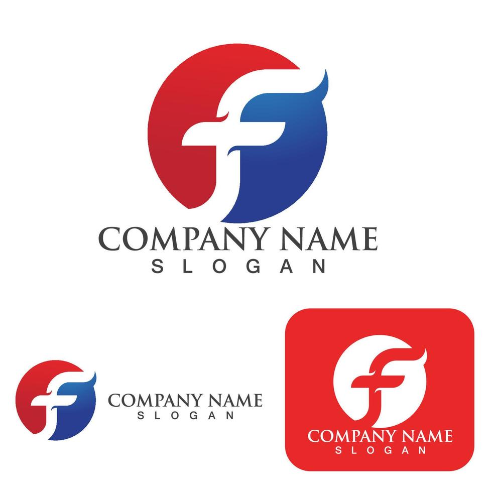 F logo Letter vector icon