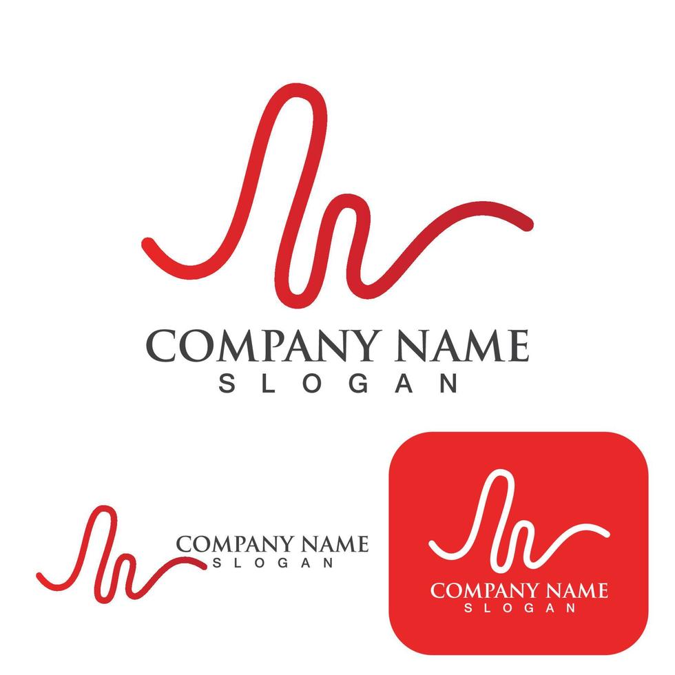 Heartbeat  logo and symbol template design element vector