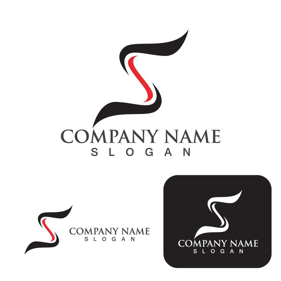 s carta logo empresa corporativa vector