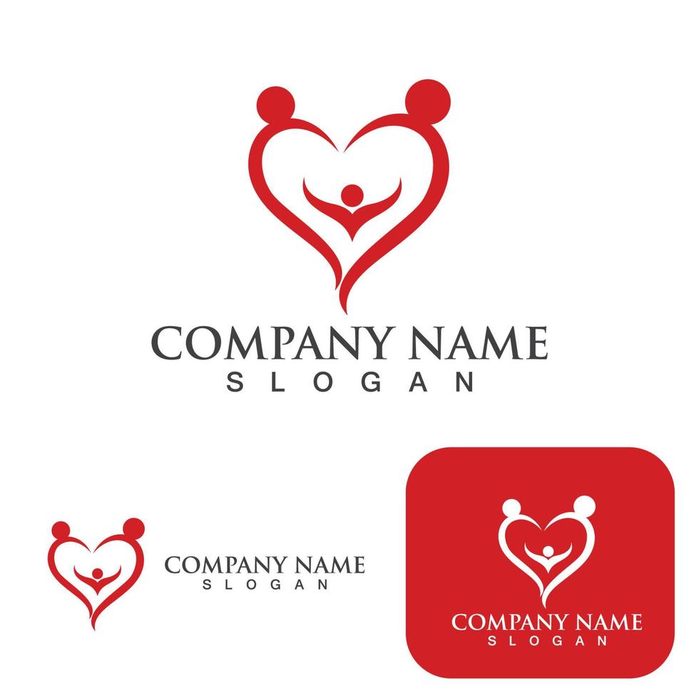 Love logo Vector icon illustration design Template