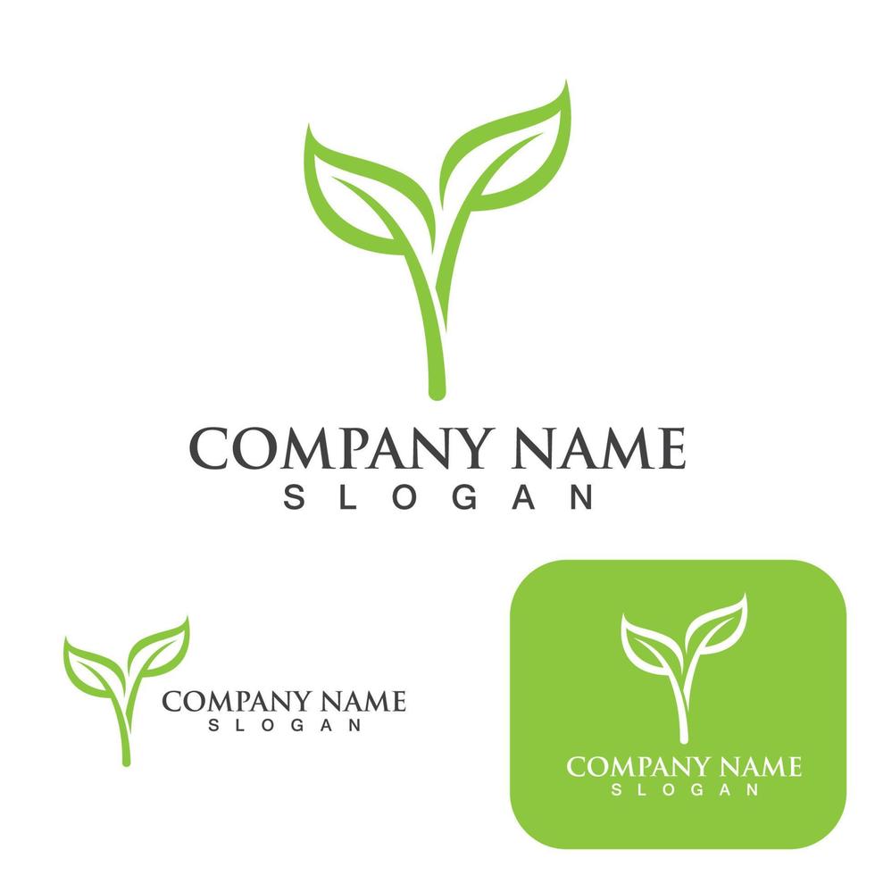 Green  leaf ecology Logo nature element vector