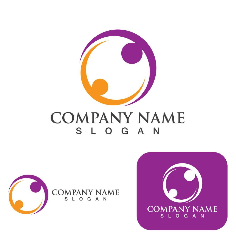 Family care logo and symbol vector