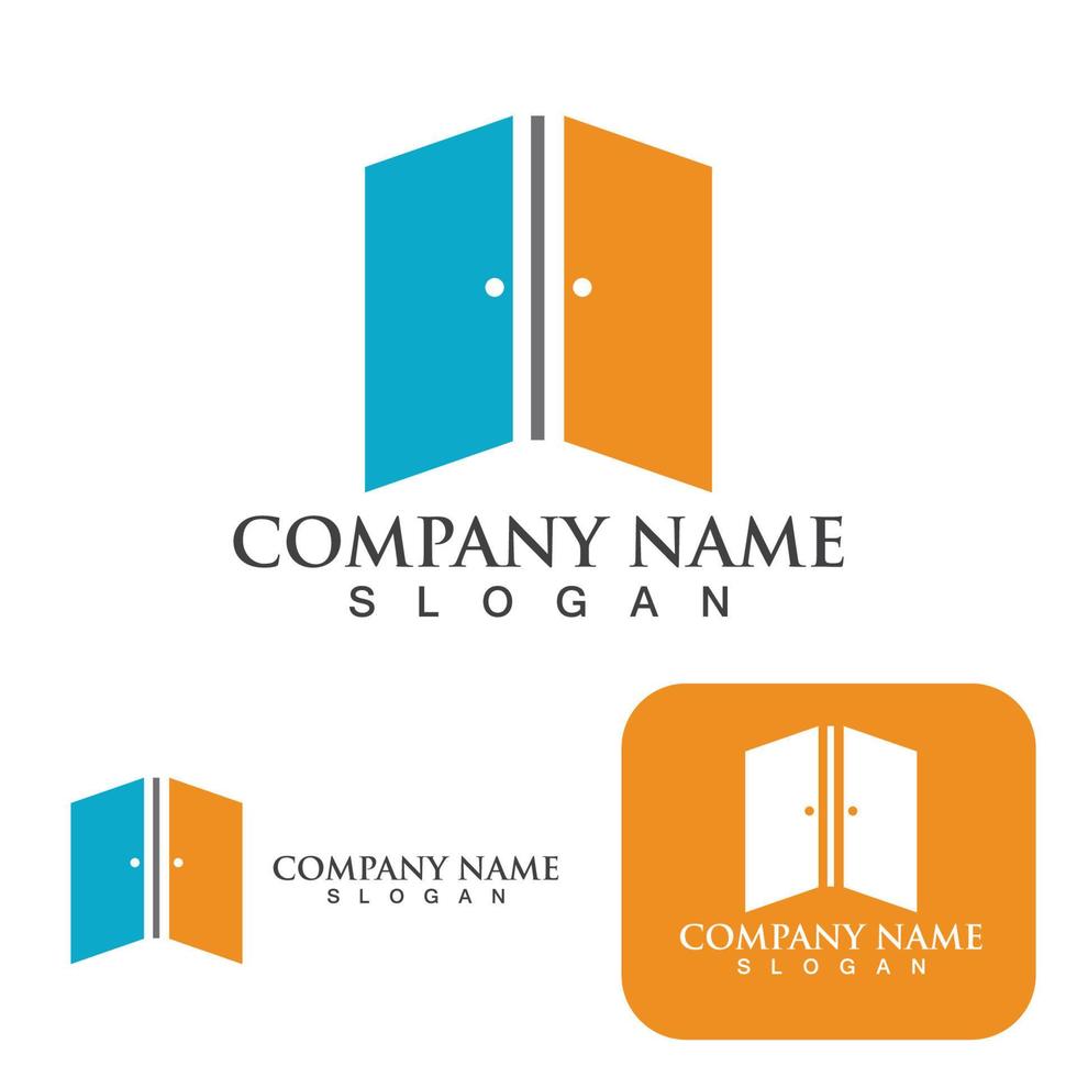 Door logo and symbol vector