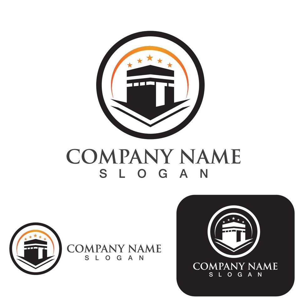 Kaaba logo and symbol  vector element