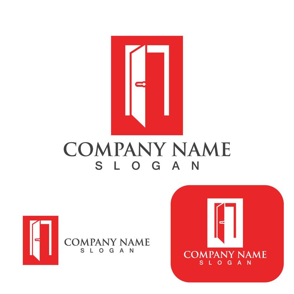 Door logo and symbol vector