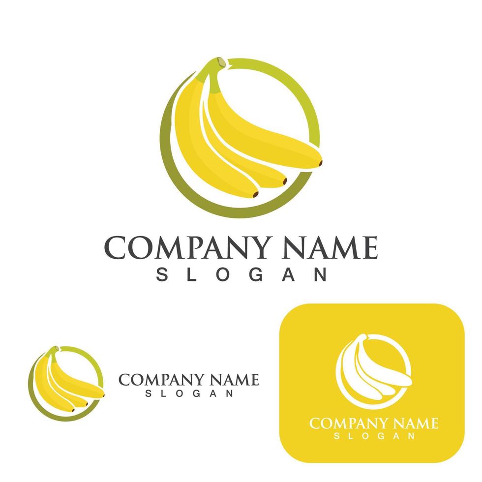 Bananan fruits vector template  logo