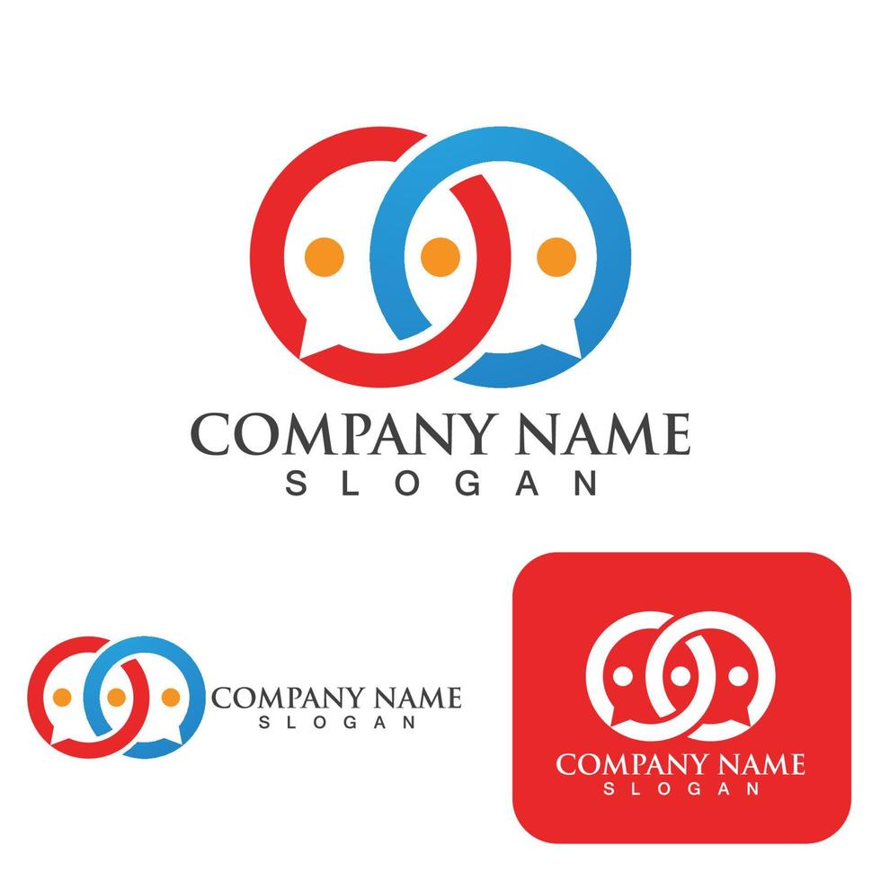 Bubble Chat Social Template and Symbol vector