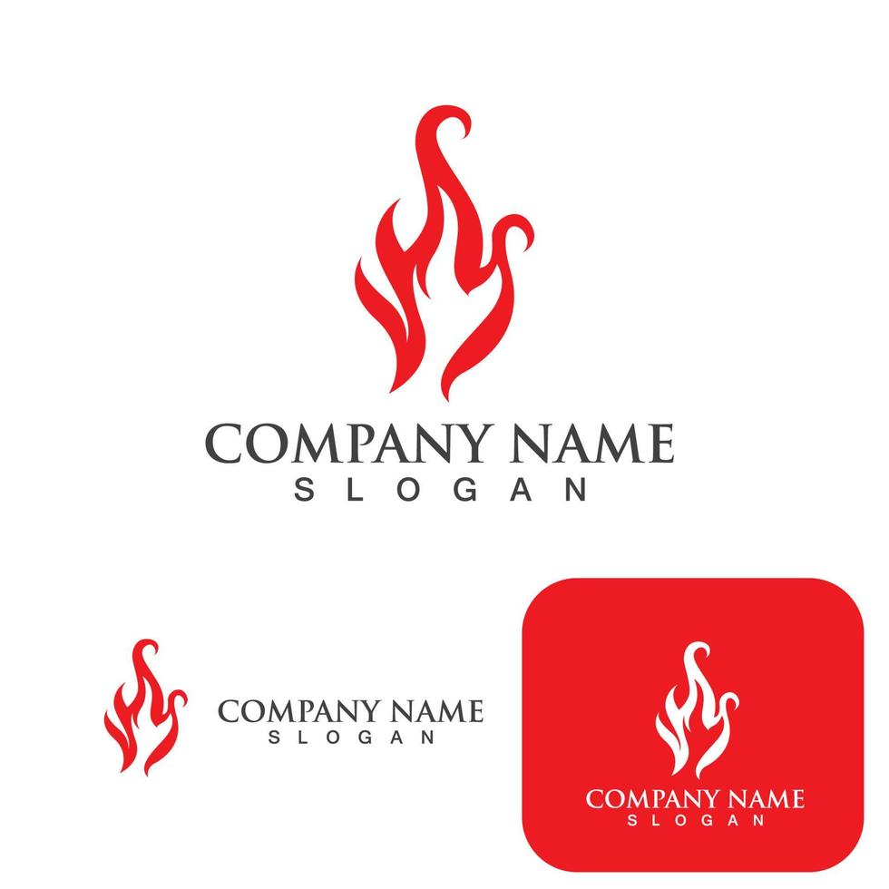 Fire Logo Template  Flame Symbol  Icon Vector