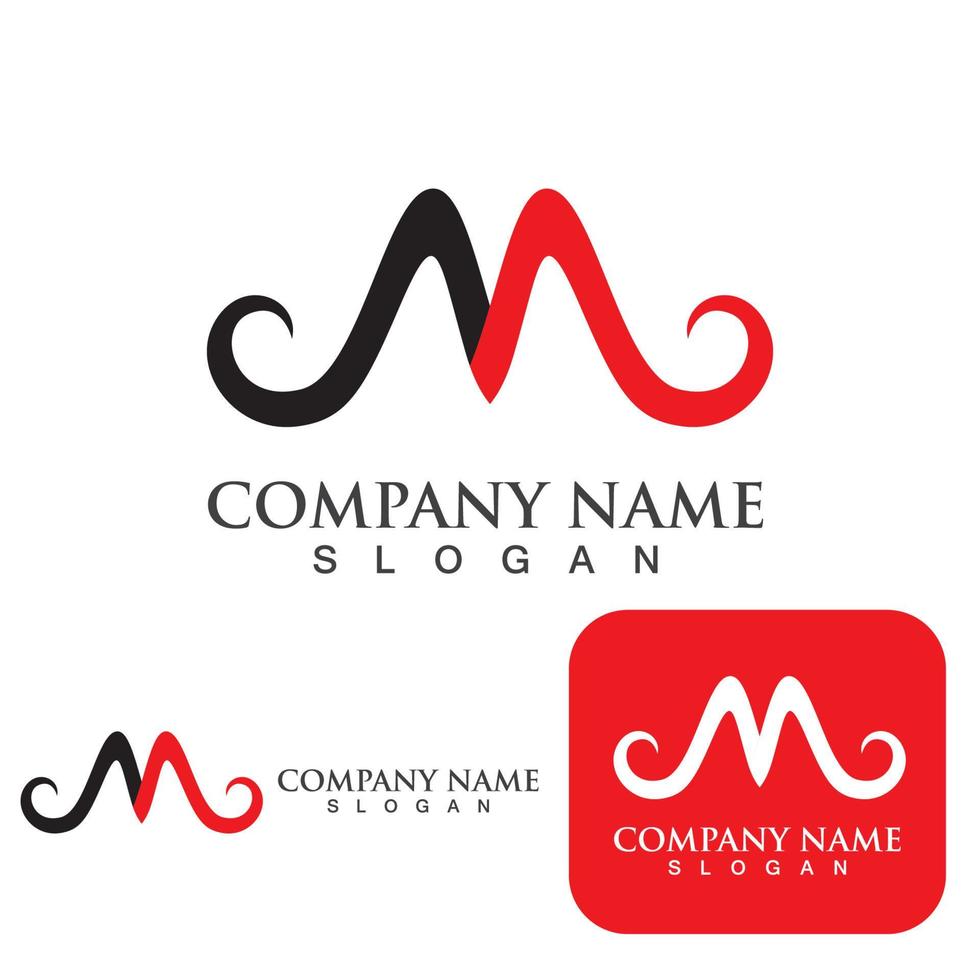 M Letter Logo Template vector