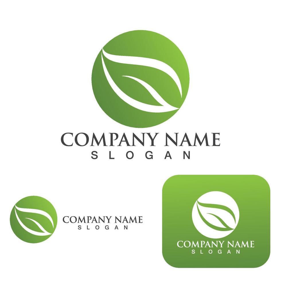 Leaf ecology Green Logo nature element vector